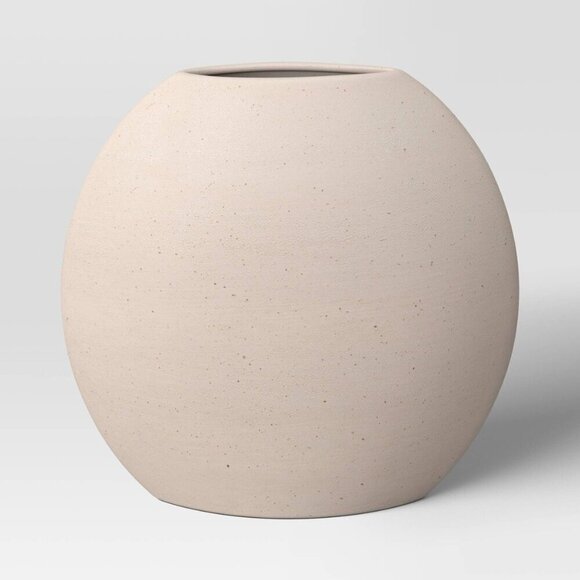 Threshold Large Ceramic Disc Ceramic Vase Modern Minimalist Home Decor - Target - Picture 1 of 9